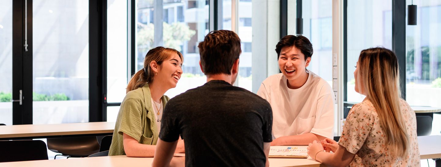 students discussion on table