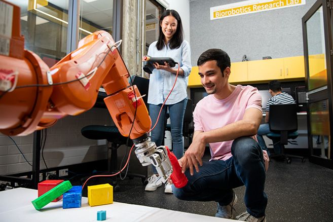 Events Technology Project Student discussing