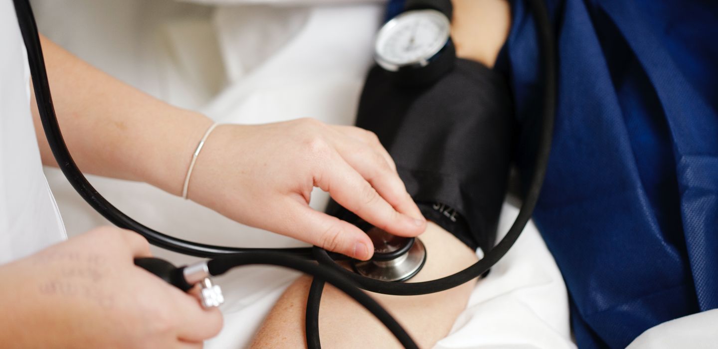 Campus female getting blood pressure