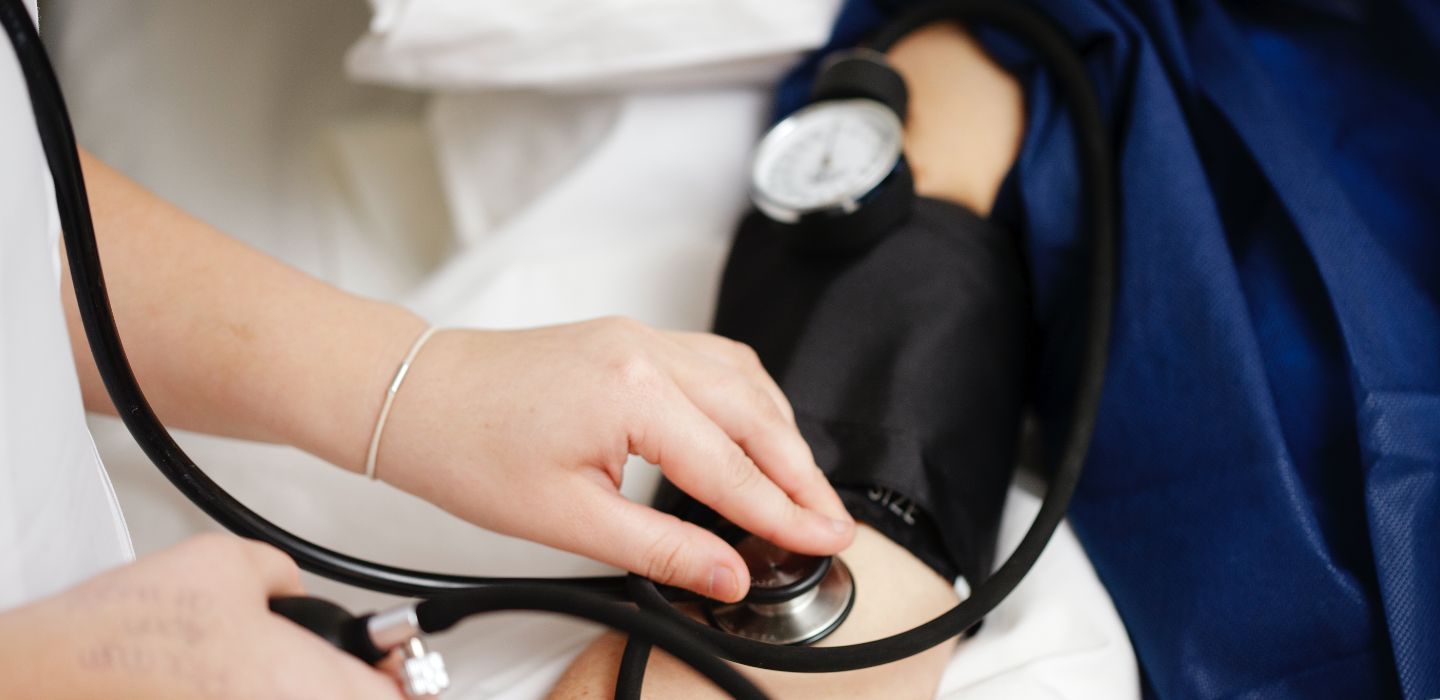 Campus female getting blood pressure