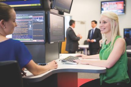 Campus females on computers