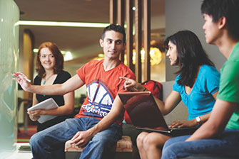 Campus group brainstorming