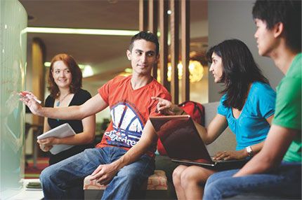 Campus group brainstorming