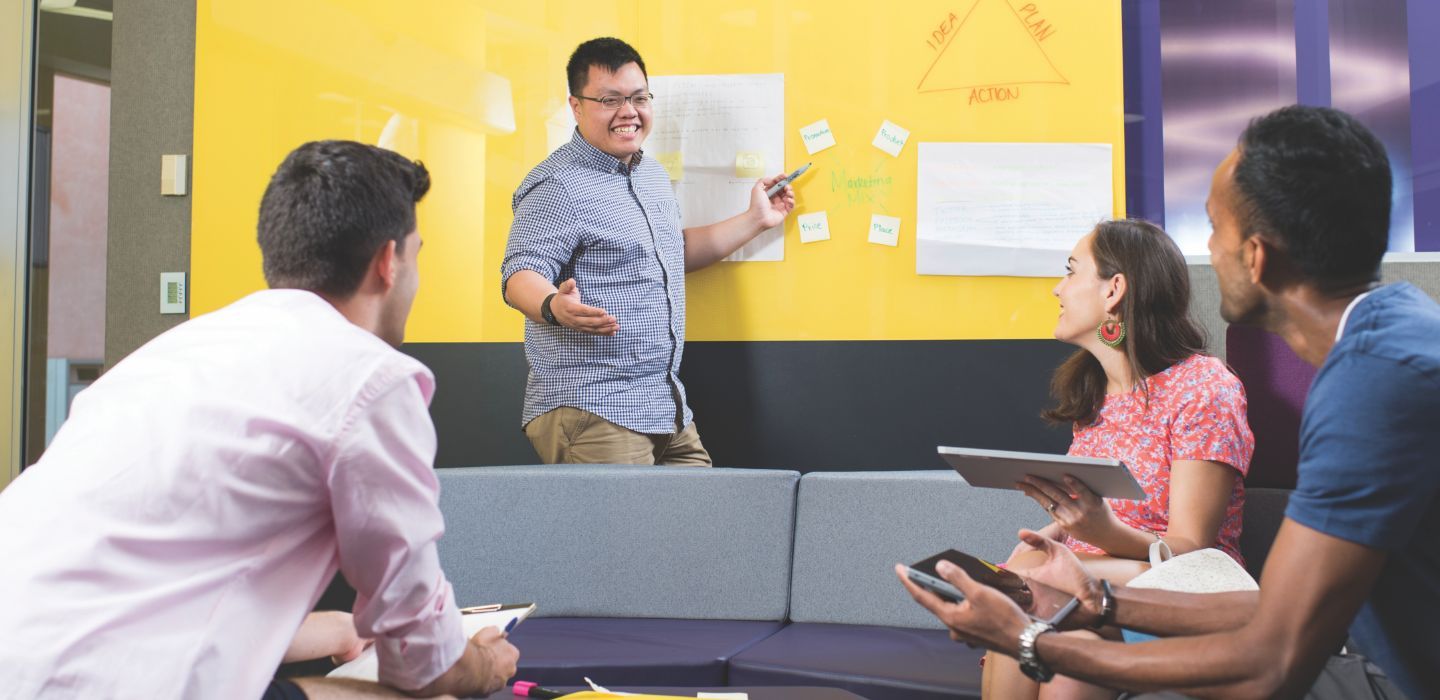 Campus group brainstorming