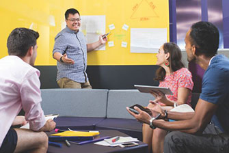 Campus group brainstorming