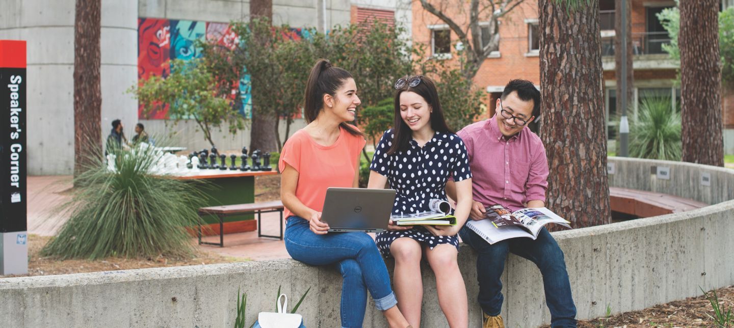 Campus group studying