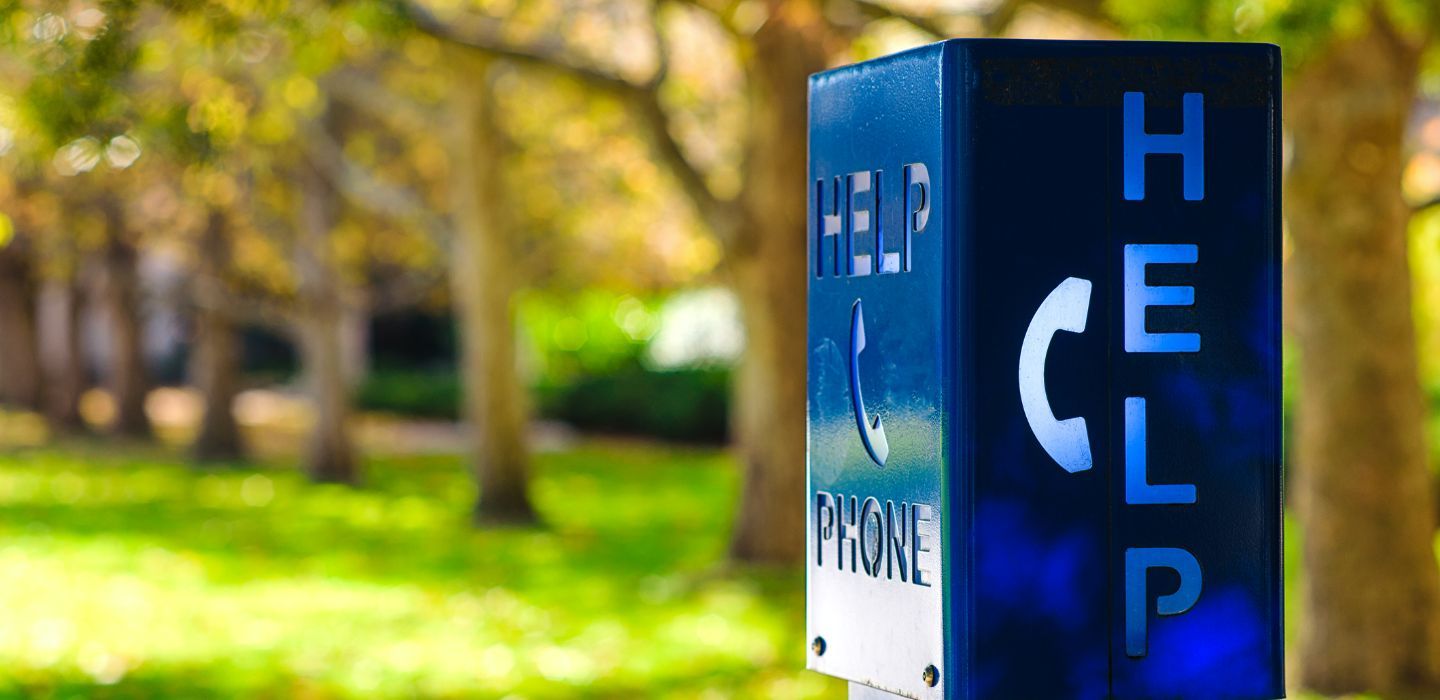 Off campus help phone box